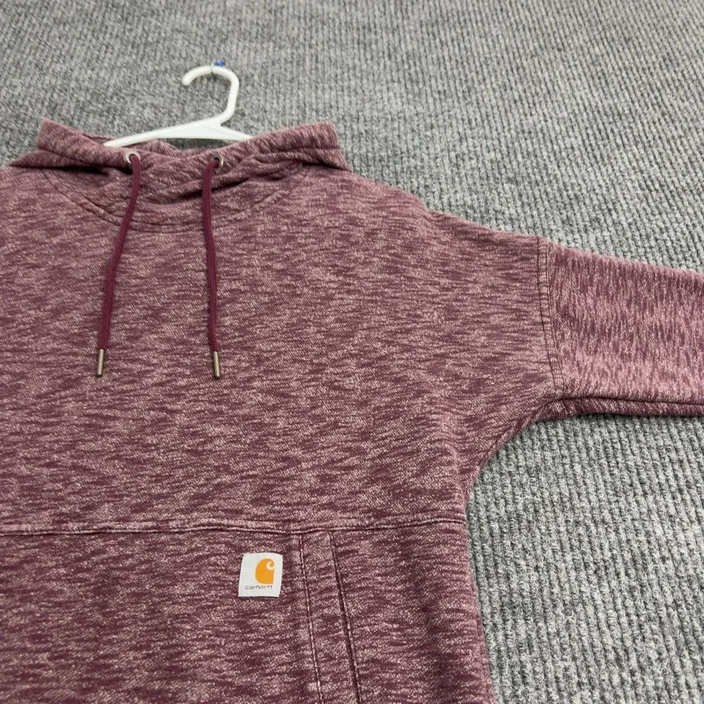 Carhartt Hoodie Womens S Purple Cotton Polyester Relaxed Fit Workwear Casual